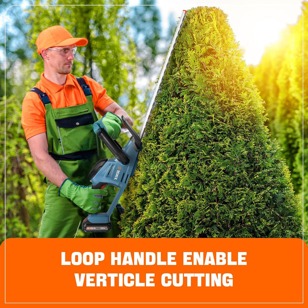 SENIX X2 20 Volt Max* 3-Piece Cordless Power Tool Combo Kit with Battery Powered 10' String Trimmer, Variable Speed Leaf Blower, 21' Hedge Trimmer, Includes 2 Batteries & Battery Charger (S2K3B2-01)