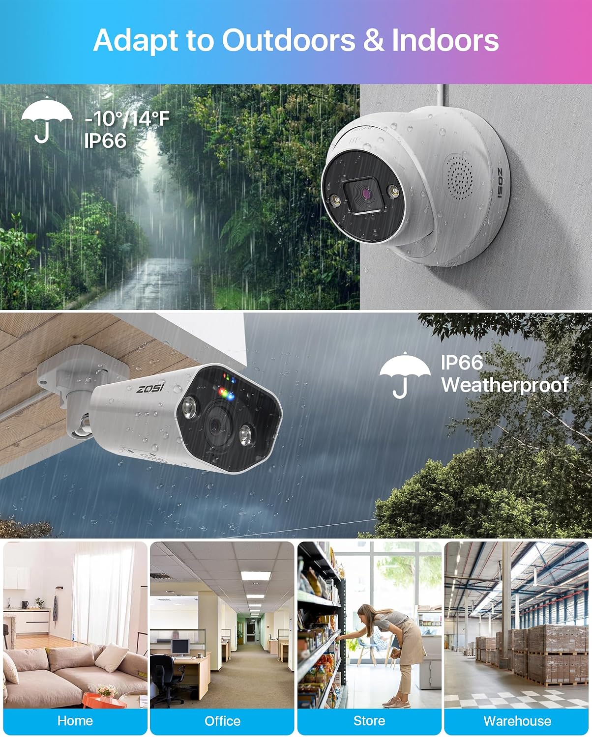 ZOSI 4K PoE Security Camera System,16 Port 24CH 8MP Dual Disk NVR with 4TB HDD,Face/Person/Vehicle Detection,Night Vision,2 Way Audio,16pcs 4K Outdoor Bullet Dome Cameras,for Business 24/7 Recording