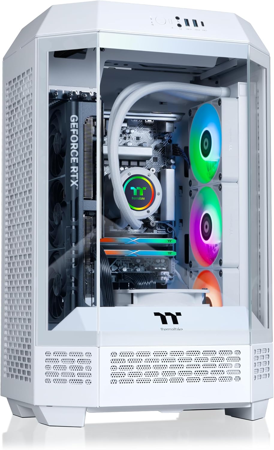 Thermaltake LCGS Reactor i1470TS Gaming Desktop (Intel Core™ i7-14700KF, 32GB 6400MT/s DDR5 RGB Memory, NVIDIA GeForce® RTX 5070 Ti, 2TB NVMe M.2, WiFi, Windows 11) T3WT-B760-57T-LCS