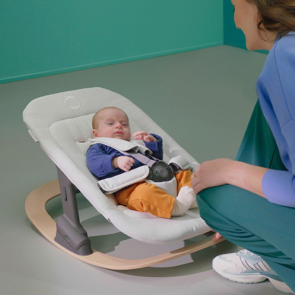 Bugaboo Giraffe Rocker Frame – FSC Certified Wooden Bouncer Base for Giraffe Newborn Set – Converts High Chair Newborn Seat into Portable Rocker – Natural Beechwood Baby Rocking Accessory