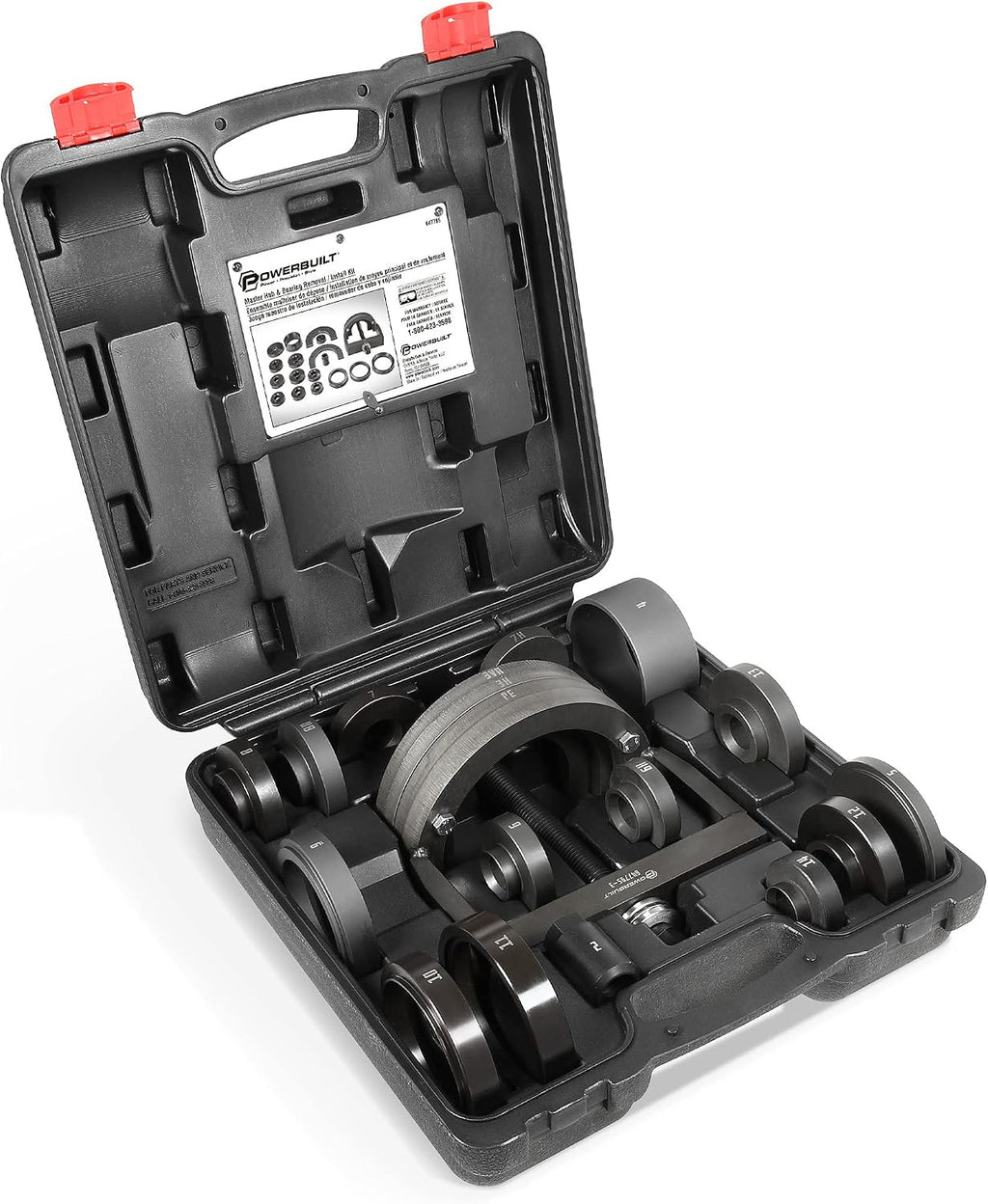 Powerbuilt 22 Pc. Master Hub and Wheel Bearing Removal and Installation Kit Self Centering Design Fits Most Front, Rear and All Wheel Drive Vehicles, Provides Easy Bearing Swaps With No Press Required