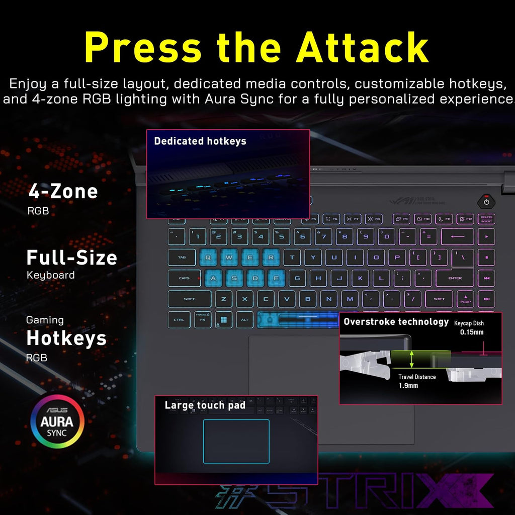 ASUS ROG Strix G16 16' FHD+ 165Hz Gaming Laptop, Intel i7-14650HX (Beats Intel i9-13900), GeForce RTX 5060, 64GB DDR5 RAM, 4TB SSD, Backlit Keyboard, Wi-Fi 7, Gray, Win 11,1TB Docking Station Set