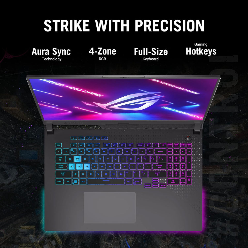 ASUS ROG Strix G17 (2023) Gaming Laptop, 17.3â€ QHD 240Hz, GeForce RTX 4060, AMD Ryzen 9 7945HX, 16GB DDR5, 1TB PCIe SSD, Wi-Fi 6E, Windows 11, G713PV-DS94, Eclipse Gray