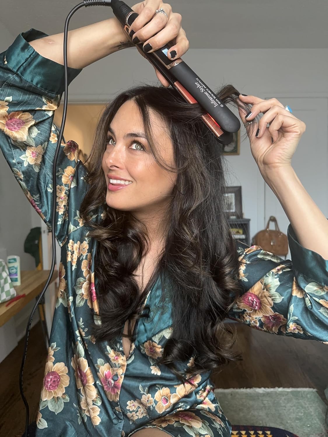 Skin Research Institute Infrarose Styler, Hair Iron, 1 Count, Tourmaline, Hair Styling, Shine Enhancing, Curling