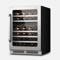Whynter BSR-046DW 24 inch Built-ln 46 Bottle Undercounter Stainless Steel Wine Fridge with Reversible Door, Digital Control, Lock, and Carbon Filter