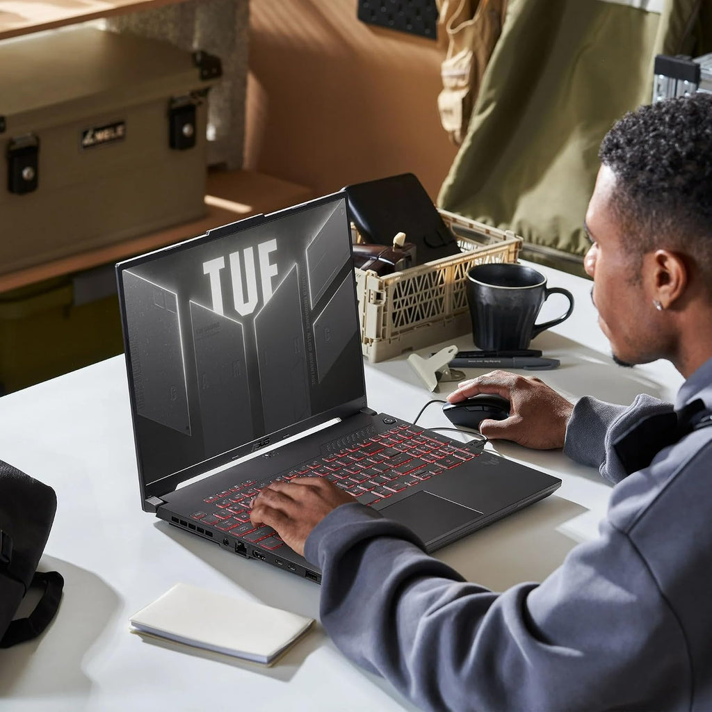 ASUS TUF Gaming A16 Laptop, 16' WUXGA IPS 144Hz FHD, AMD 6-core Ryzen 7 7445HS, 128GB DDR5 2TB SSD, NVIDIA GeForce RTX 4050 (Up to 194 AI Tops), RGB Backlit Keyboard, Wi-Fi, Bluetooth, Windows 11 Pro