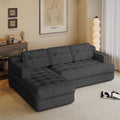 Boneless Couch, 2026 New Boneless Sectional Couch with Deep Seat & Chaise for Small Spaces, Upholstered Cloud Couch Sectional Boneless Couches for Living Room, No Assembly, Left Facing Chaise, Grey