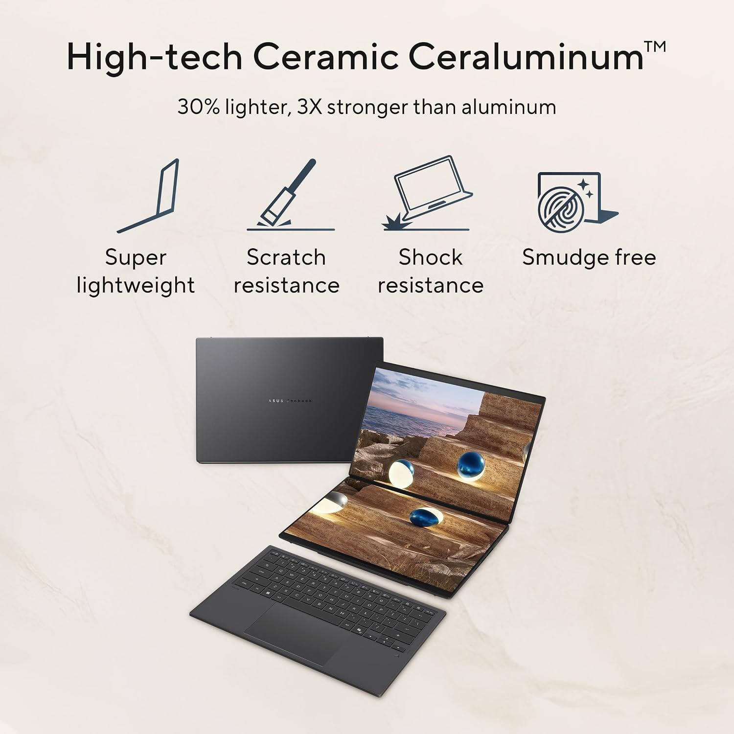 ASUS Zenbook Duo Laptop (2026), Dual 14' OLED 3K 144Hz Touch Display, Intel Core Ultra 9 Processor 386H, Intel Graphics, 32GB RAM, 1TB SSD, Sleeve and Stylus Included, WiFi 7, Windows 11, Moher Gray