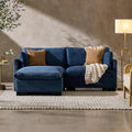 Best Choice Products Modern Loveseat Sofa for Living Room, Corduroy Recliner, Removable Cover, Spring Cushions, Solid Wood Frame, Easy Assembly for Small Spaces, 82in – Stone Blue