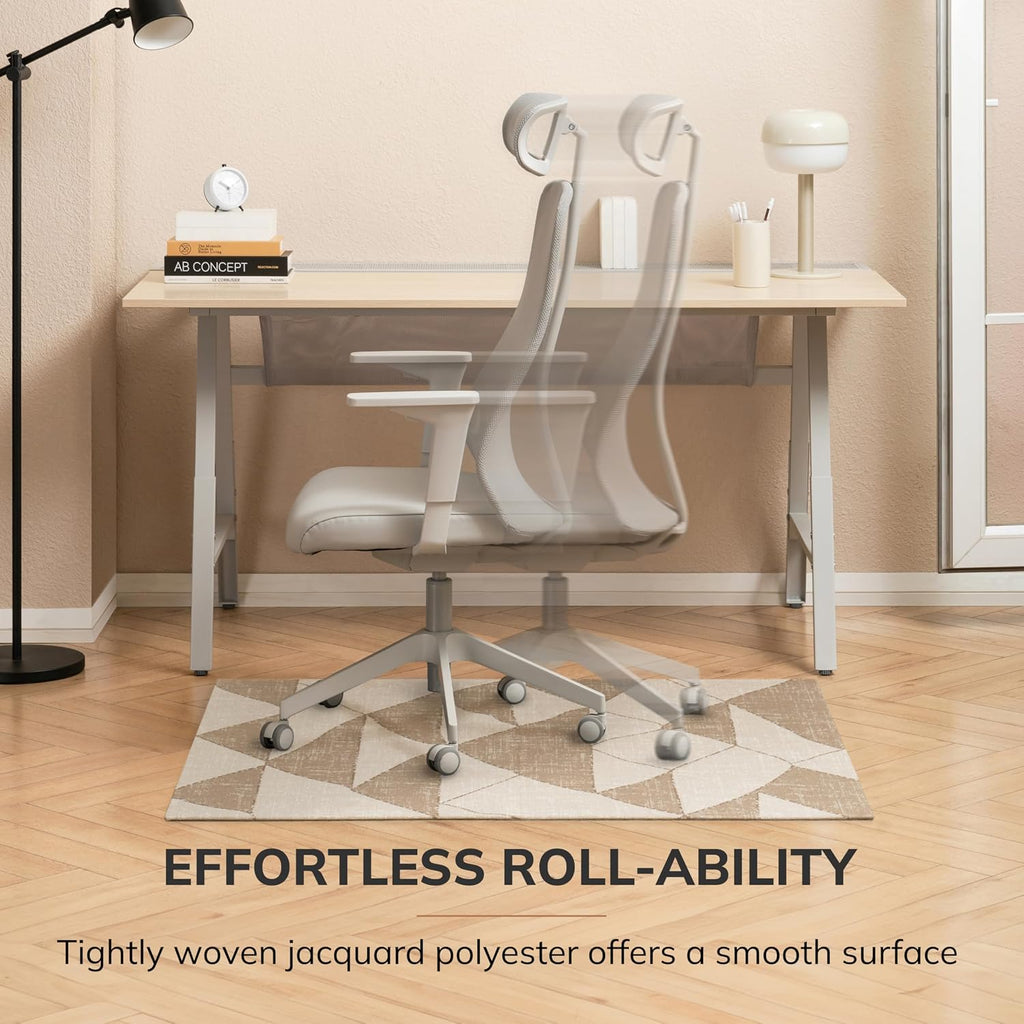Anji Mountain Rug'd Office Chair Mat for Carpet & Hardwood Floor - Jacquard Woven, Anti-Slip Backing, Low Pile, Floor Protector Desk Chair Mat, Office Rugs for Rolling Chairs (Peaks - 36' x 48')