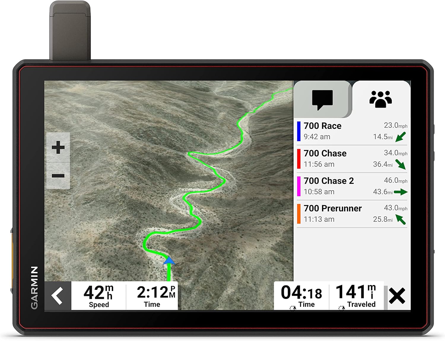 Garmin Tread XL - Baja Chase Edition, Rugged, ultrabright 10' Off-Road Chase Navigator, Portable GPS for Baja Support Trucks, Team Tracking with Built-in inReach Satellite Communication