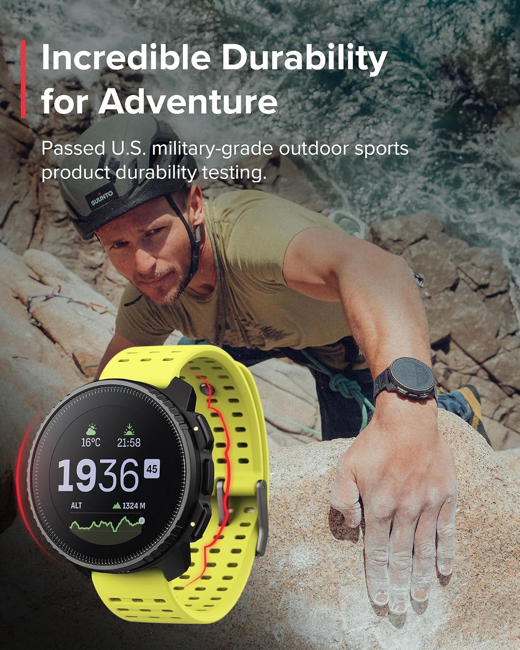 SUUNTO Vertical GPS Adventure Watch, Activity Tracker w/Dual-Band GNSS & Offline Maps, Supports 95+ Sports, Training Metrics & Recovery Insights, Solar Charging Opt. for 1yr Daily Use