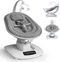 AMKE Luxury Electric Baby Swing Rocker for Infants, 5 Soothing Motions & Speeds, 3-Position Recline, Stable Dual-Motor Sway Rocking Chair for Baby Boy Girl Shower Gifts, Newborn Essentials for Parents