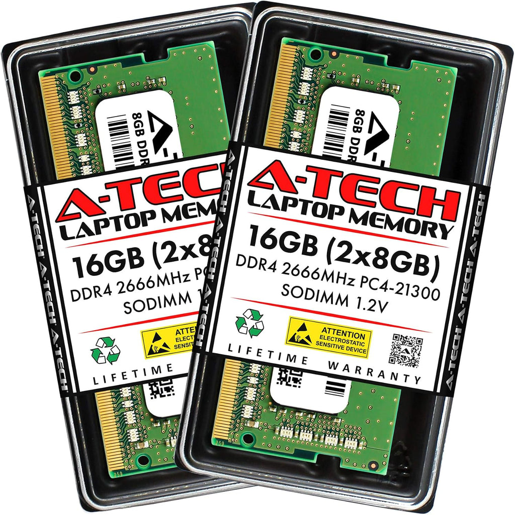 A-Tech 16GB Kit (2x8GB) RAM for MSI GF63 Thin Laptop | DDR4 2666MHz PC4-21300 SODIMM 1.2V 260-Pin Non-ECC SO-DIMM Memory Upgrade