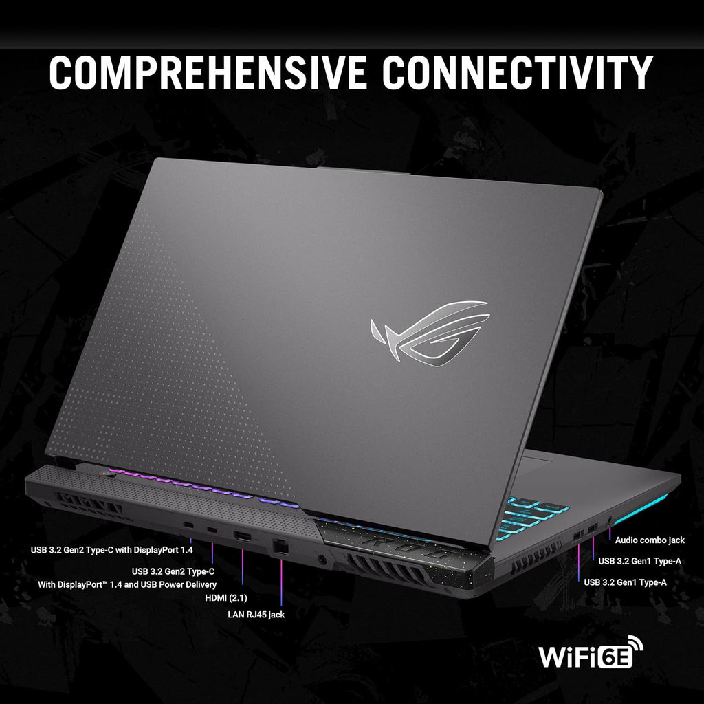ASUS ROG Strix G17 (2023) Gaming Laptop, 17.3â€ QHD 240Hz, GeForce RTX 4060, AMD Ryzen 9 7945HX, 16GB DDR5, 1TB PCIe SSD, Wi-Fi 6E, Windows 11, G713PV-DS94, Eclipse Gray