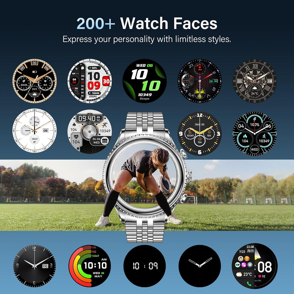 SOUYIE 2026 Smart Watch for Men Answer/Make Call for Android iPhone, 1.32' AMOLED HD Screen Mens Luxury Watch, 1st Heavy Duty Smartwatch Heart Rate Blood Oxygen Blood Pressure Sleep Monitor Pedometer