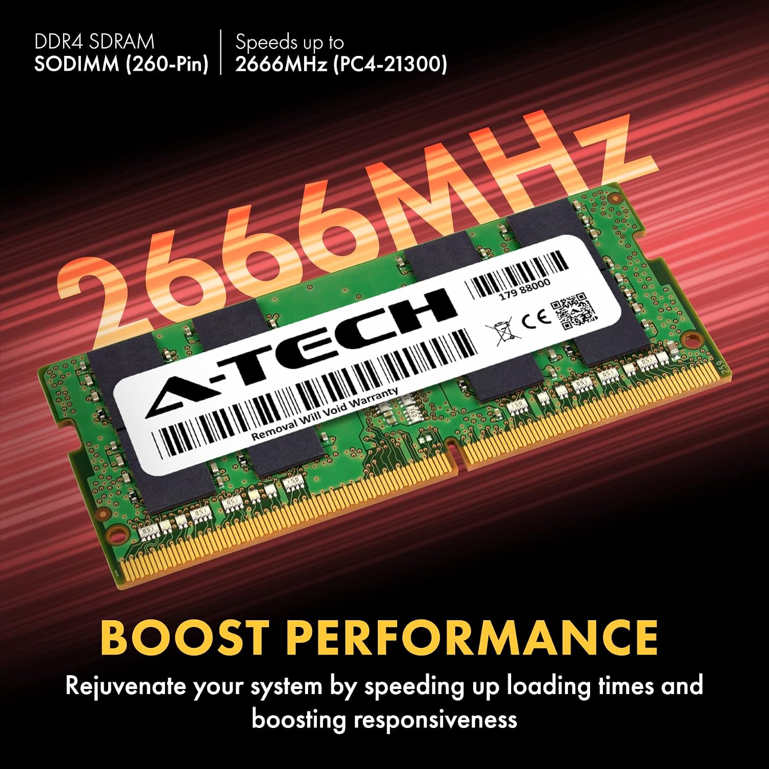 A-Tech 32GB Kit (2x16GB) RAM for MSI GF63 Thin Laptop | DDR4 2666MHz PC4-21300 SODIMM 1.2V 260-Pin Non-ECC SO-DIMM Memory Upgrade