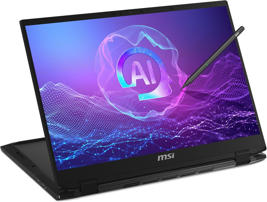 msi Summit A16 AI+ (2025) 16' QHD+ 165Hz 2-in-1 Touchscreen Laptop: AMD Ryzen AI 9-365, Radeon Graphics, 32GB LPDDR5x, 1TB NVMe SSD, 360 Flip, Pen, Win 11 Home: Ink Black A3HMTG-205US