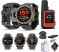 Garmin Fenix 8 Pro, 51mm, AMOLED Display, Multisport Fitness GPS Smartwatch, Sapphire Titanium with Graphite/Black Silicone Band, Wilderness Bundle with inReach Mini 2 Satellite Communicator and More