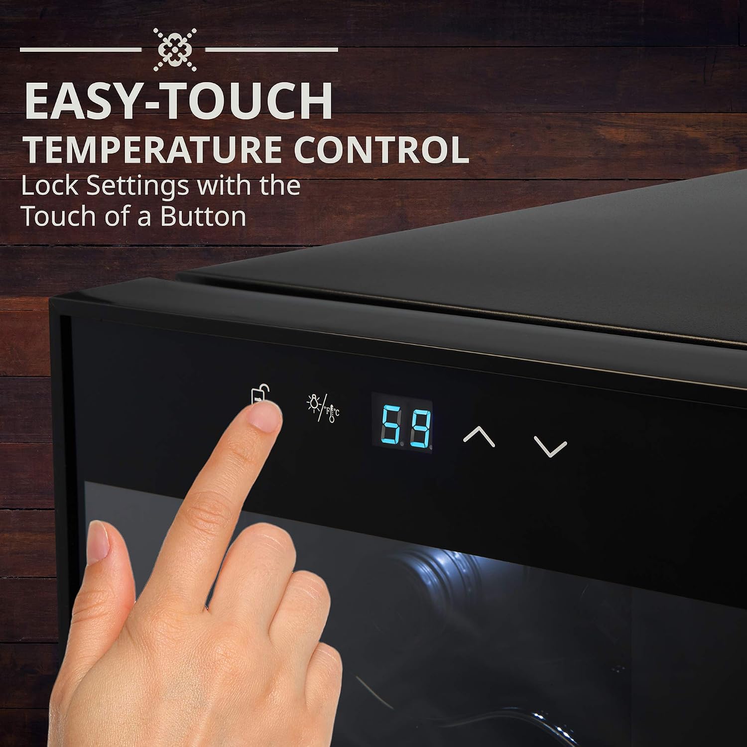 Ivation 28 Bottle Compressor Wine Cooler Refrigerator with Wi-Fi Smart App Control Cooling System | Large Freestanding Wine Cellar Fridge For Red White Champagne or Sparkling, Black Glass Door & Lock