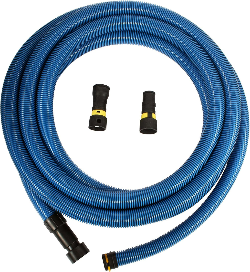 Cen-Tec Systems 94522 30 Ft. Antistatic Wet/Dry Vacuum Hose for Shop Vacs with Universal Power Tool Adapter Set, Blue