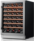 Ca'Lefort 24 Inch Wine Fridge, 61 Bottles 40-65°F Wine Cooler, Adjustable Shelves & 3 LED Light, Wine Refrigerator with Glass Door, Built-in Under Counter Freestanding for Home/Kitchen/Bar