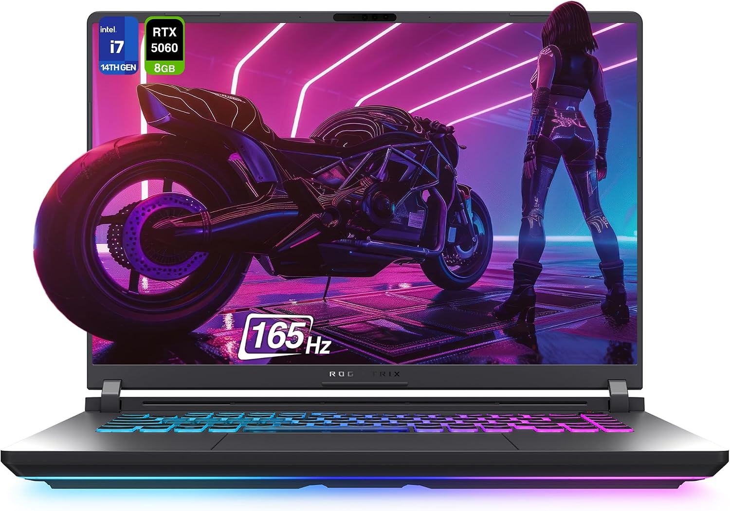 ASUS ROG Strix G16 Gaming Laptop, Intel i7-14650HX, 64 GB DDR5 RAM, 1 TB PCIe SSD, 16' FHD+ (1920x1200) Display, Nvidia G-Force RTX 5060, 4-Zone RGB Keyboard, W11 Home, Eclipse Gray