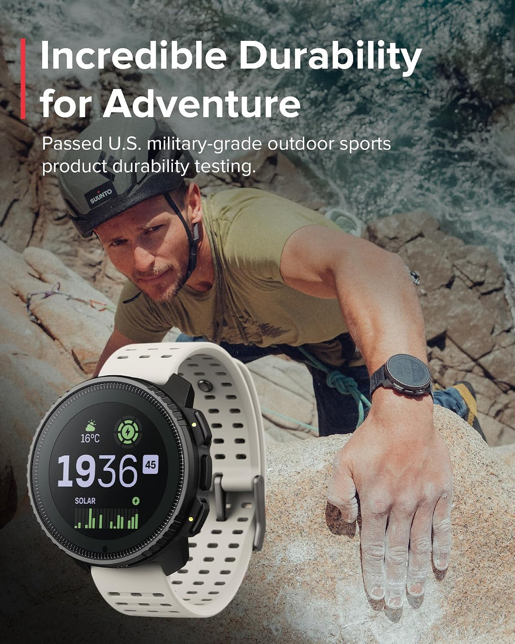 SUUNTO Vertical GPS Adventure Watch, Activity Tracker w/Dual-Band GNSS & Offline Maps, Supports 95+ Sports, Training Metrics & Recovery Insights, Solar Charging Opt. for 1yr Daily Use