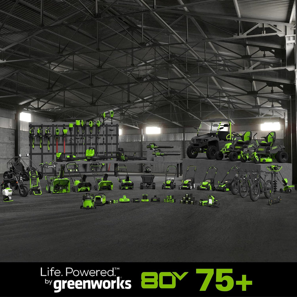 Greenworks 80V Brushless Cordless Yard Tool Combo Kit with 2.0Ah Battery & Rapid Charger – 16' Dual-Line String Trimmer and 500 CFM / 125 MPH Leaf Blower, Variable Speed, 4-Year Warranty
