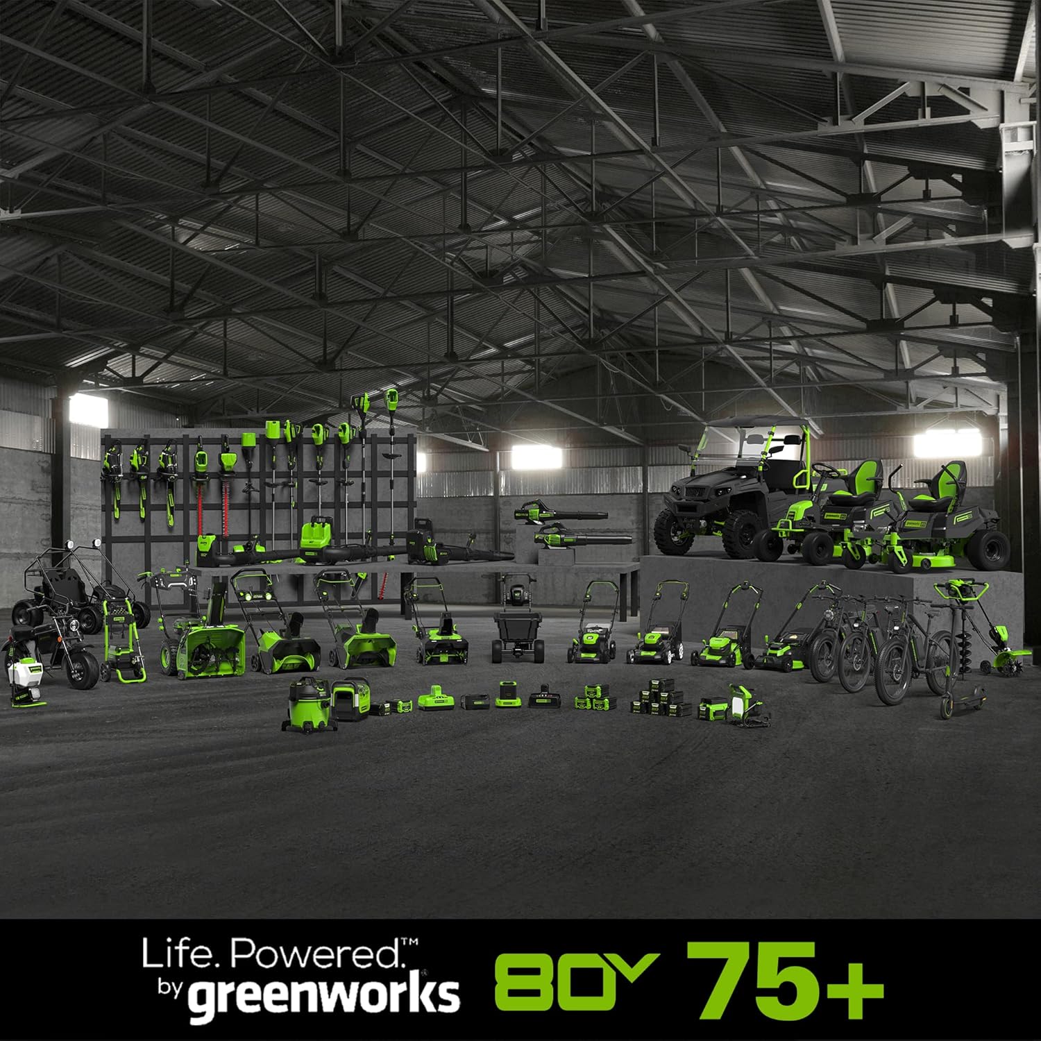 Greenworks 80V Brushless Cordless Yard Tool Combo Kit with 2.0Ah Battery & Rapid Charger – 16' Dual-Line String Trimmer and 500 CFM / 125 MPH Leaf Blower, Variable Speed, 4-Year Warranty