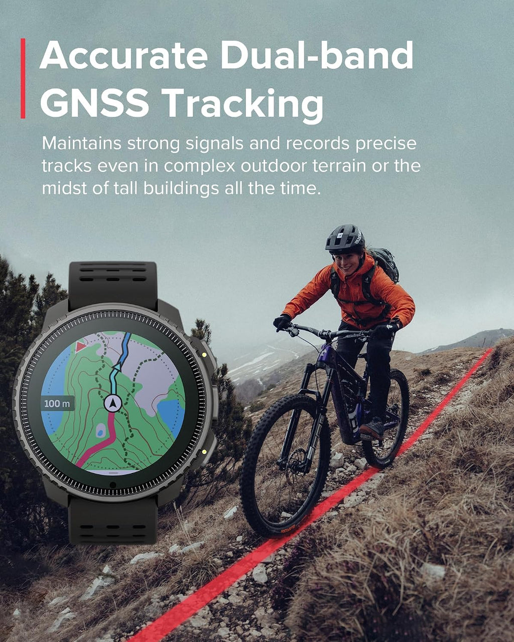SUUNTO Vertical GPS Adventure Watch, Activity Tracker w/Dual-Band GNSS & Offline Maps, Supports 95+ Sports, Training Metrics & Recovery Insights, Solar Charging Opt. for 1yr Daily Use