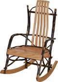 Amish-Made Small Natural-Stained Oak and Hickory Kids Rocking Chair