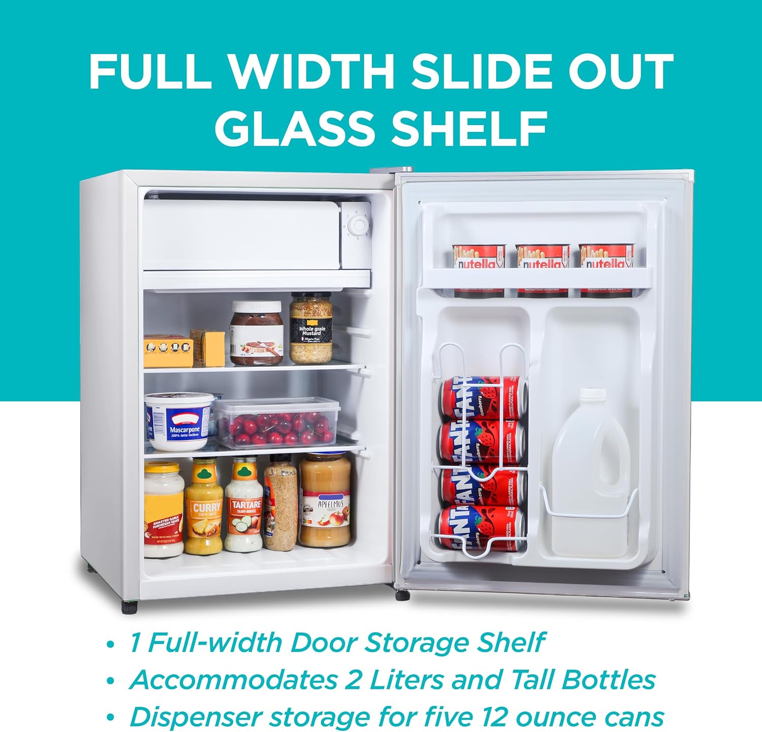 BLACK+DECKER 2.5 Cu. Ft. Compact Refrigerator, ENERGY STAR Certified, Single Door Mini Fridge with Chiller Compartment, Personal Fridge for Home or Dorm Room, R600a Refrigerant, BCRK25W, White