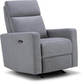 Nurture& The Glider Premium Power Recliner Nursery Glider Chair with Adjustable Head Support | Designed with a Thoughtful Combination of Function and Comfort | Built-in USB Charger (Gray)