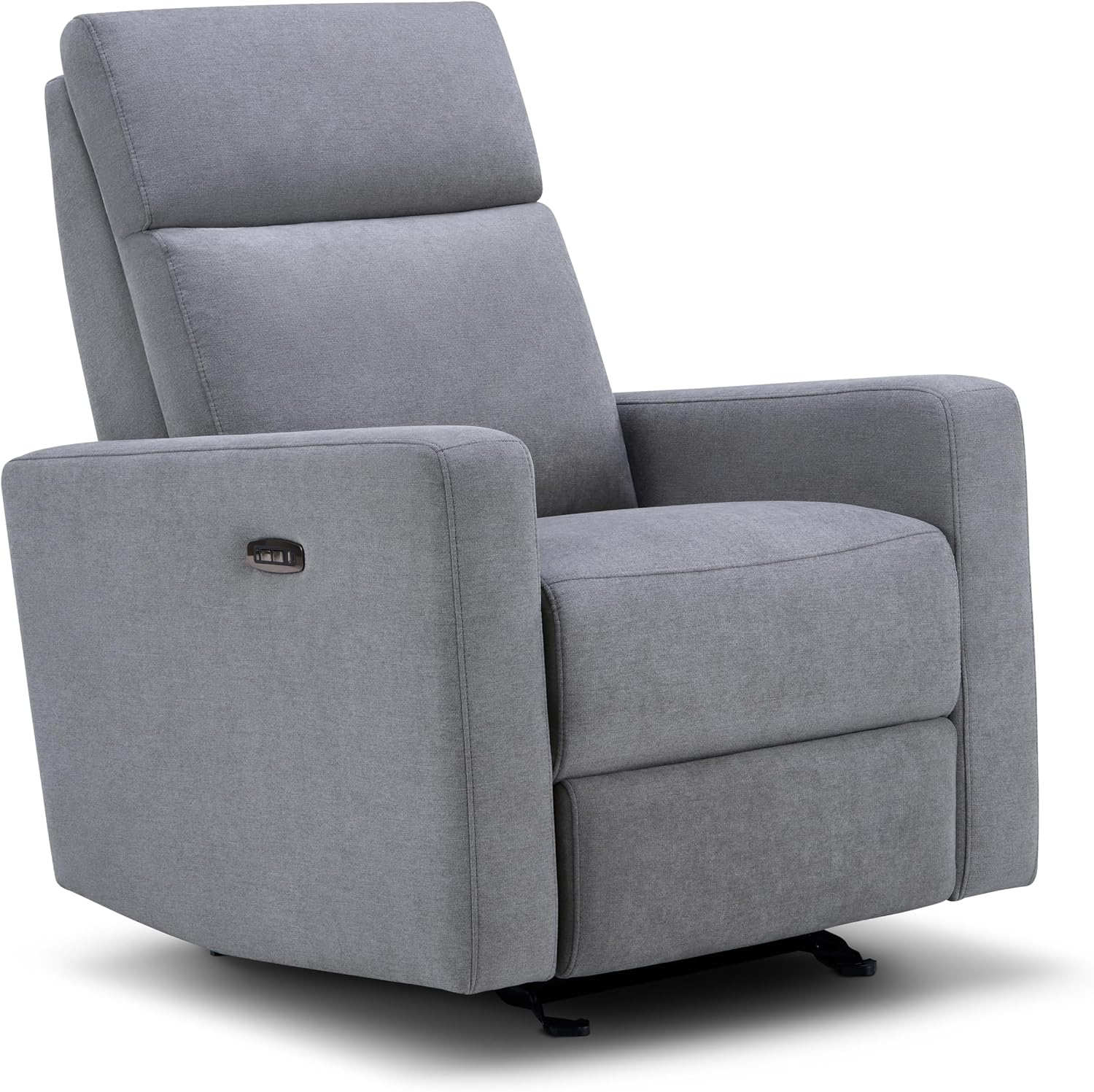 Nurture& The Glider Premium Power Recliner Nursery Glider Chair with Adjustable Head Support | Designed with a Thoughtful Combination of Function and Comfort | Built-in USB Charger (Gray)