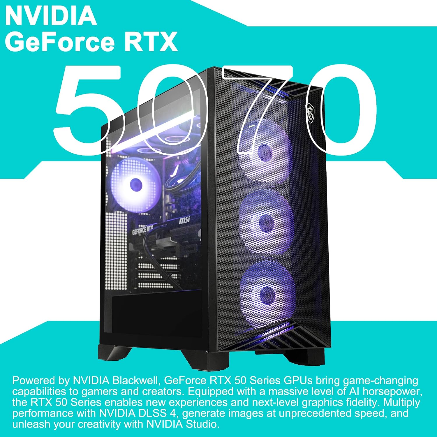 msi Aegis ZS2 Gaming Desktop AMD 12-core Zen 5 Ryzen 9 9900X (>i9-14900HX) 32GB RAM 8TB SSD GeForce RTX 5070 DLSS 4 (Up to 988 AI Tops) 360mm Liquid Cooler 750W 80+ Gold PSU Support HDD Win11