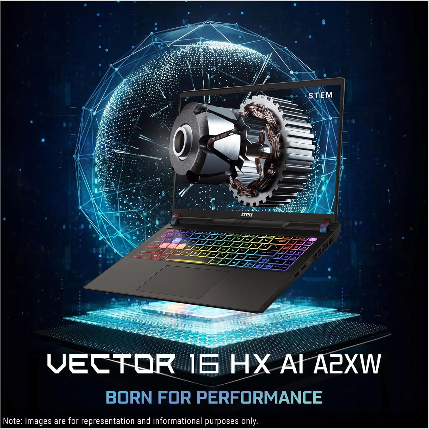 MSI Vector 16 HX AI Gaming Laptop, Intel Ultra 9-275HX, 16 GB DDR5 RAM, 1 TB PCIe SSD, 16' WQXGA (2560x1600) 240Hz Display, Nvidia G-Force RTX 5080, 24 Zone RGB Keyboard, W11 Home, Cosmo Gray