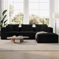 Novilla 106' Modular Sectional Sofa, Modern Cloud Sectional Couch with Smarts Coil® Support, L-Shape Boneless Couch for Living Room Apartments Bedroom, No Assembly Required (3 Seat w/ 1 Ottoman)