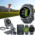 Garmin Approach S44 Essential GPS Golf Watch | AMOLED Display | with Signature Stand Power Bundle