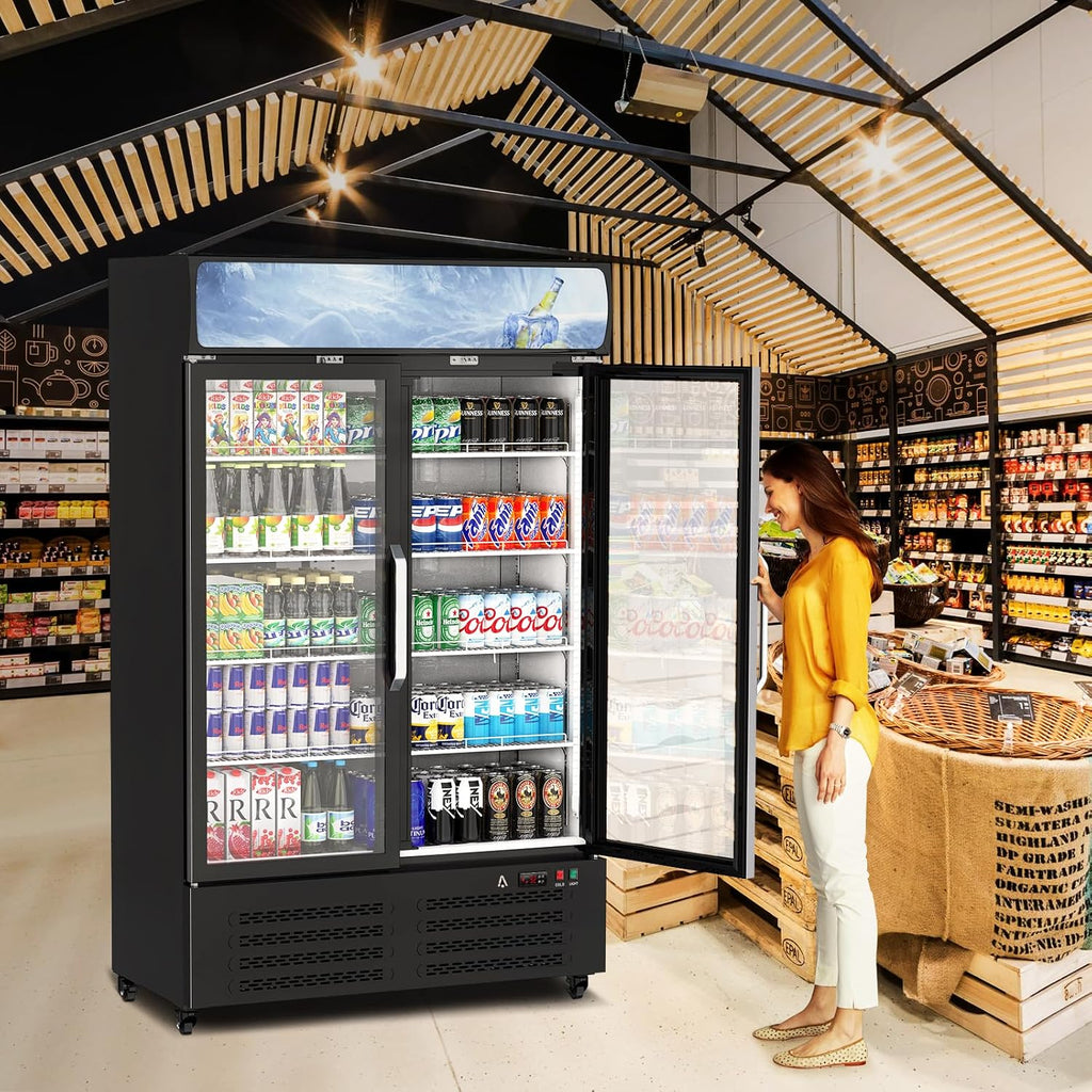 GAOMON XQPsHck Commercial Refrigerator, 26 Cu.Ft, Black