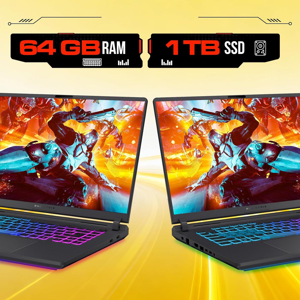 ASUS ROG Strix G16 Gaming Laptop, NVIDIA RTX 5060, Intel i7-14650HX, 16 inch 1920x1200 FHD+ 165Hz 3ms, WiFi 7, Dolby Atmos, Hires Audio, HD+ Cam, 32 GB DDR5, 1 TB SSD, Windows 11 Pro, Accessories