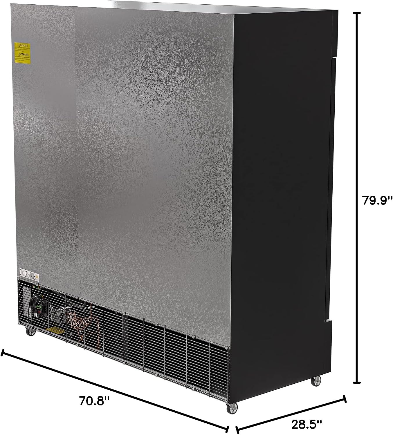 KoolMore MDR-3GD-63C 3 Glass Commercial Display Refrigerator Upright Beverage Cooler Merchandiser-56, 56 Cu. Ft. Space Saver Triple Swing Door, Black