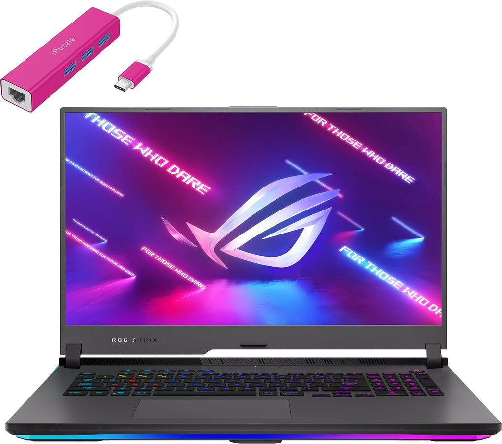 ASUS ROG Strix G17 RTX 3070 8GB 17.3' 300Hz FHD Gaming Laptop Computer, 8-Core AMD Ryzen 9 5900HX (Beat i9-11980HK), 64GB DDR4 RAM, 2TB PCIe SSD, WiFi 6, RGB Backlit KB, Windows 10, iPuzzle Type-C HUB