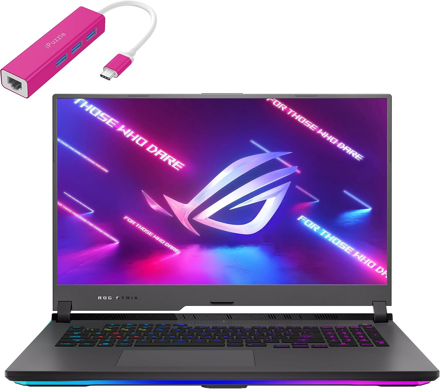 ASUS ROG Strix G17 RTX 3070 8GB 17.3' 300Hz FHD Gaming Laptop Computer, 8-Core AMD Ryzen 9 5900HX (Beat i9-11980HK), 64GB DDR4 RAM, 2TB PCIe SSD, WiFi 6, RGB Backlit KB, Windows 10, iPuzzle Type-C HUB