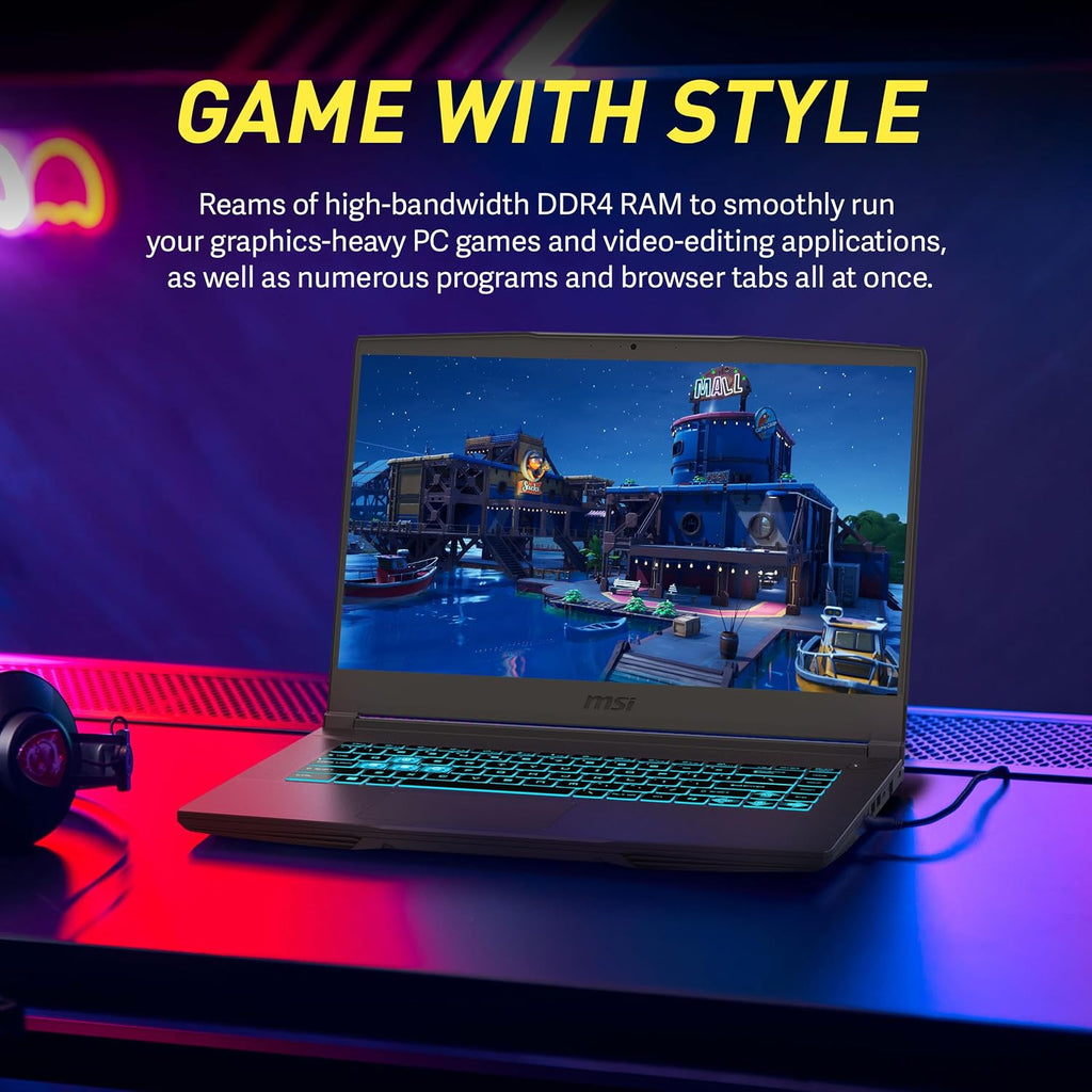 msi Thin 15 15.6' FHD 144Hz Gaming Laptop, Intel i5-13420H, NVIDIA GeForce RTX 4050, 64GB DDR4 RAM, 4TB PCIe SSD, Backlit Keyboard, Wi-Fi 6E, HD Camera, Win 11, Gray, 256GB Docking Station Set