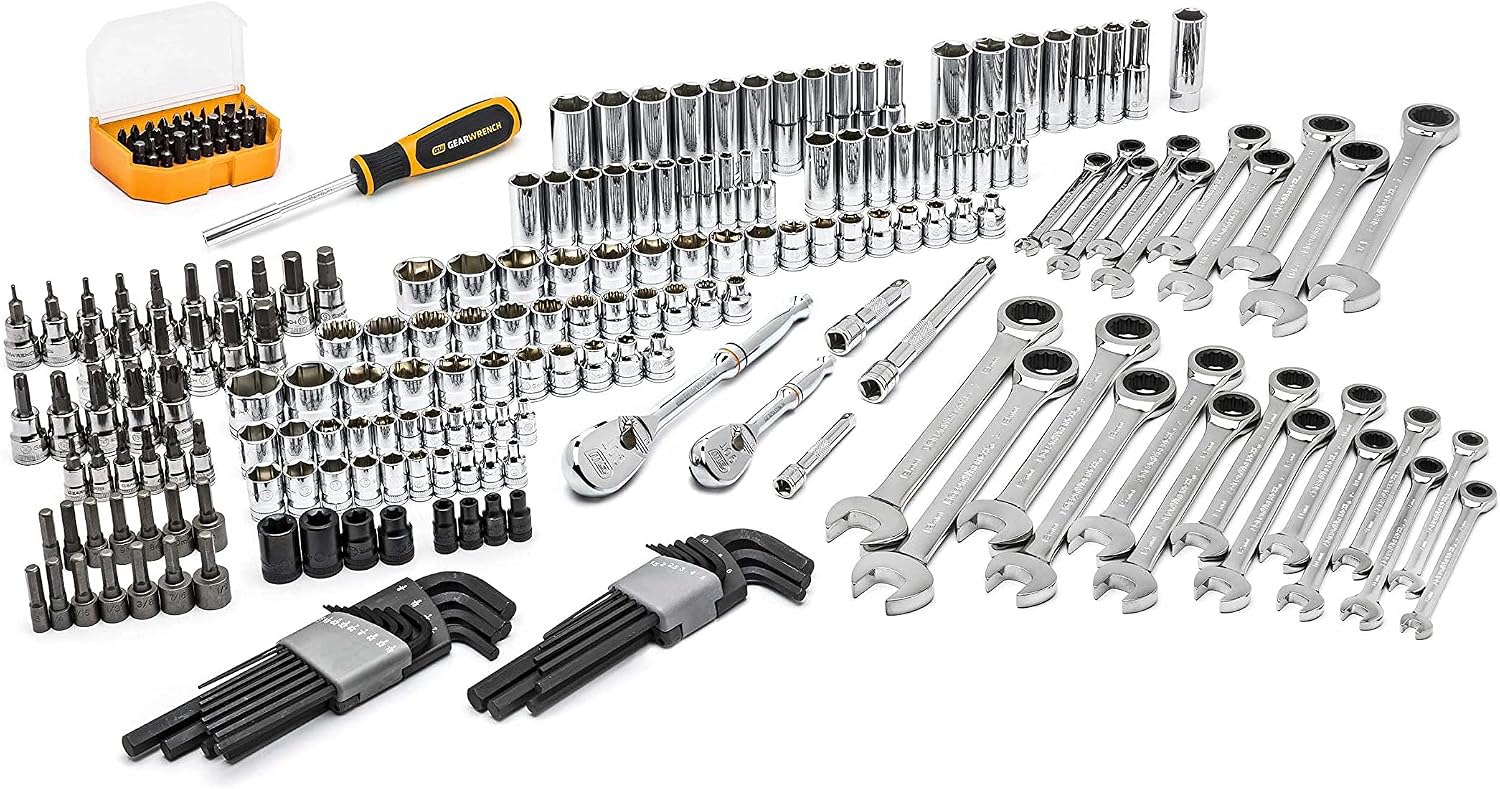 GEARWRENCH Mechanics Tool Set in 3 Drawer Storage Box, 232 Piece