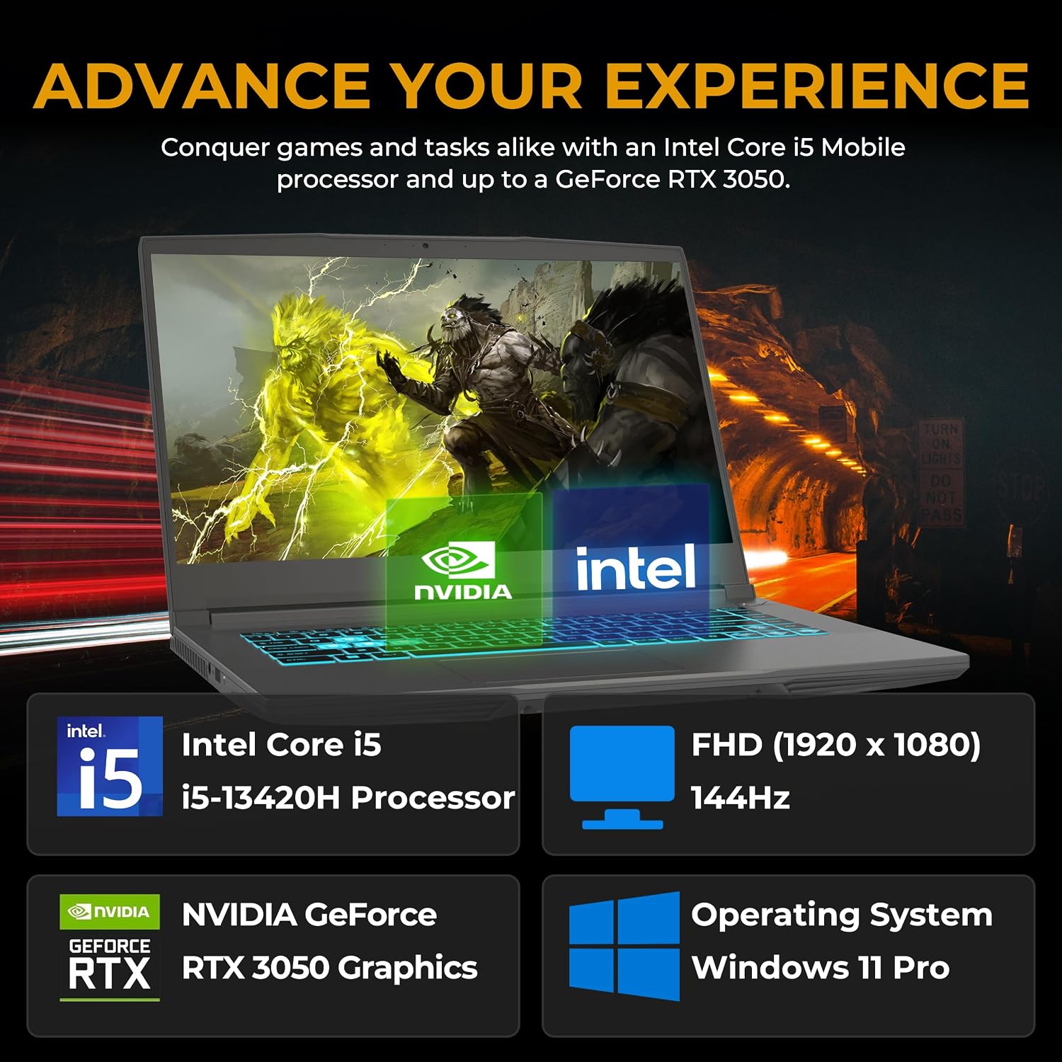 msi Thin 15.6' 144Hz FHD Display Gaming Laptop, Intel Core i5-13420H, NVIDIA GeForce RTX 3050, 16GB RAM, 1.5TB Storage (512GB SSD&1TB Docking Station Set), Wi-Fi 6, Backlit Keyboard, Win 11 Pro, Gray