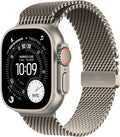 Apple Watch Ultra 3 [GPS + Cellular 49mm] Running & Multisport Smartwatch w/Rugged Titanium Case w/Natural Titanium Milanese Loop - S. Satellite Communications, Advanced Health & Fitness Tracking
