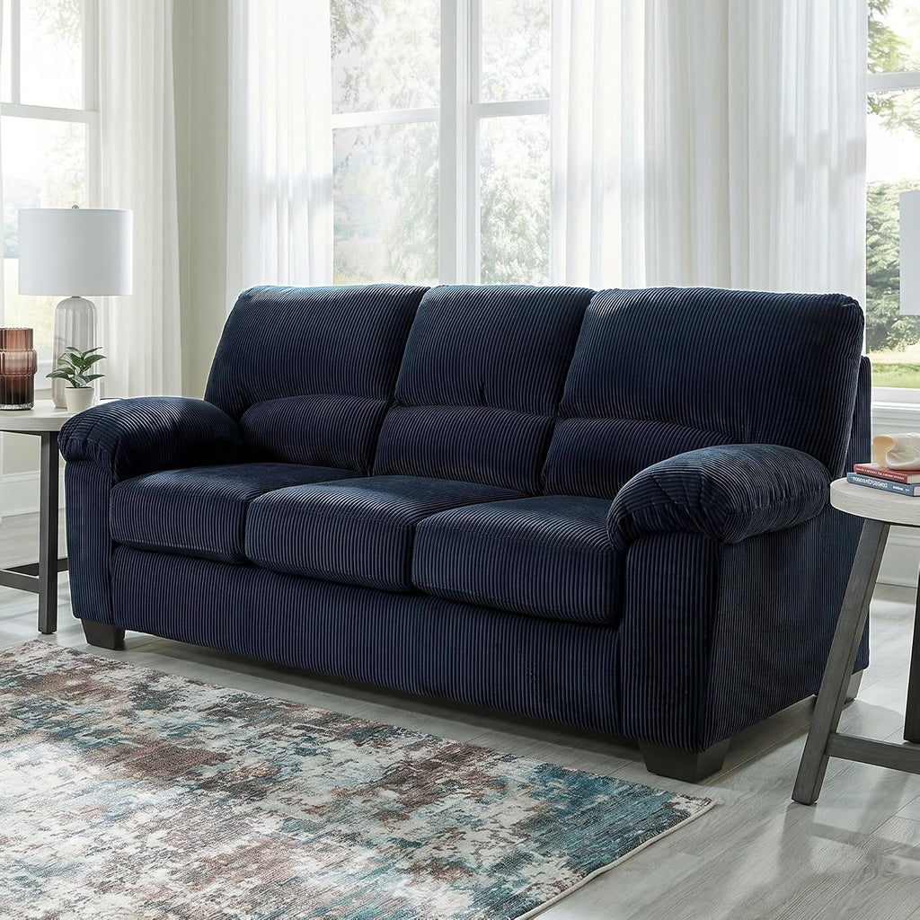 Signature Design by Ashley SimpleJoy Contemporary Sofa for Living Room, Blue