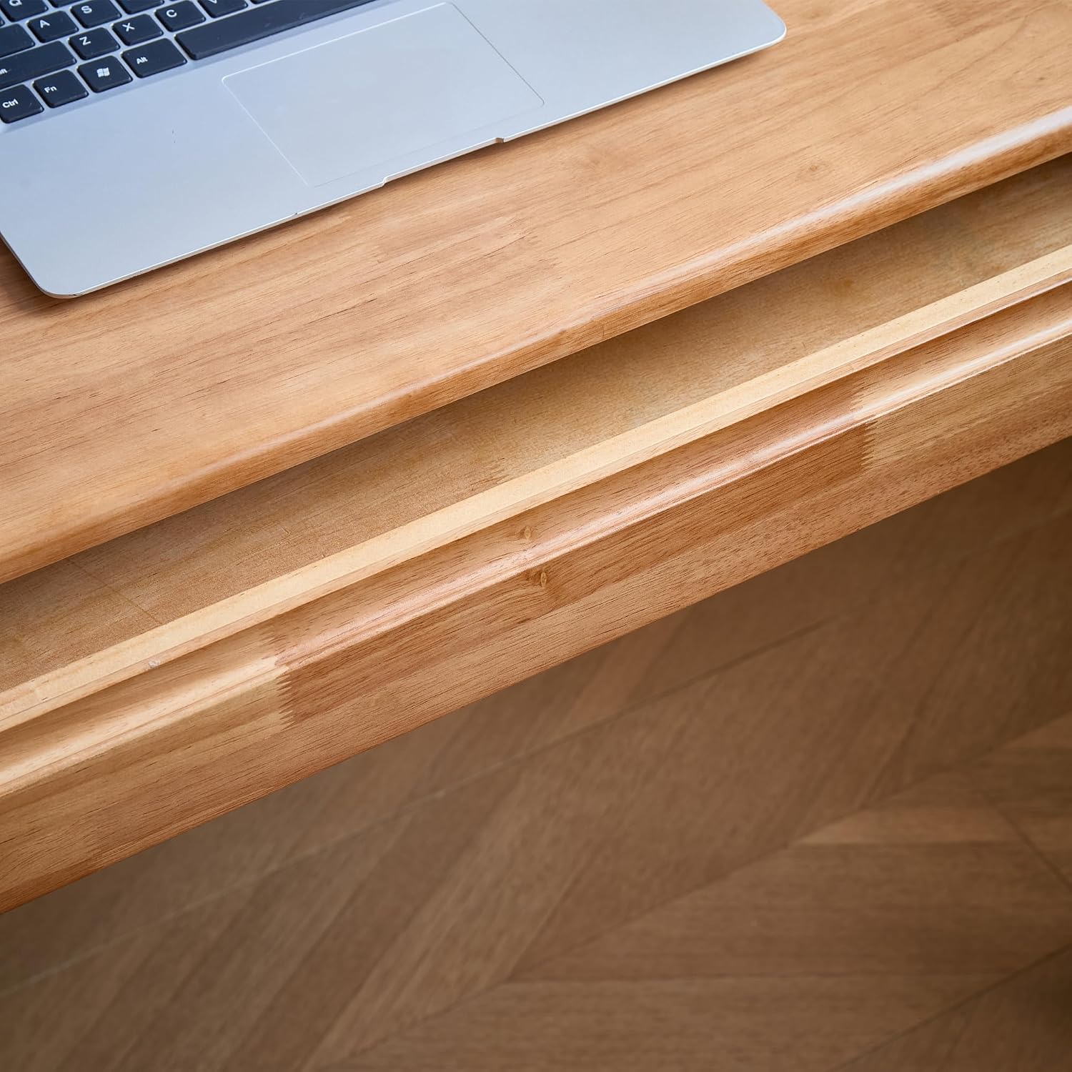 40'x24' Solid Wood Desk with Drawers,Wood Writing Desk for Small Spaces, Home Office Desks for Work, Gaming Study PC Desk for Bedroom, Student Computer Desks(Natural Wood Color, 40 inch)